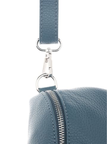 Zwillingsherz Leren schoudertas blauw - (B)23 x (H)14 x (D)7 cm