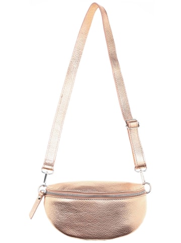 Zwillingsherz Leder-Umhängetasche in Gold - (B)24 x (H)15 cm