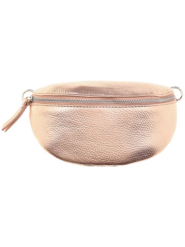 Zwillingsherz Leren schoudertas goudkleurig - (B)24 x (H)15 cm