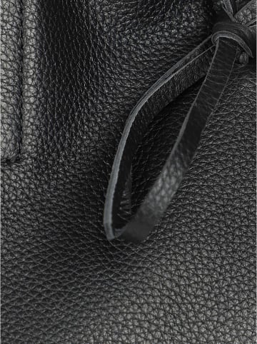 Zwillingsherz Skórzany shopper bag w kolorze czarnym - 40 x 45 x 15 cm