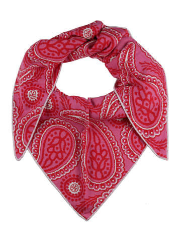 Zwillingsherz Driehoekige sjaal "Annuschka" rood - (L)200 x (B)100 cm