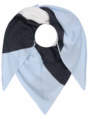 Zwillingsherz Driehoekige sjaal "Stripes" blauw - (L)185 x (B)95 cm