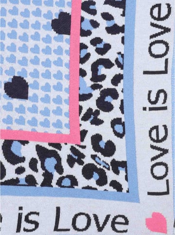Zwillingsherz Chusta "Love is Love" w kolorze błękitnym - 200 x 100 cm
