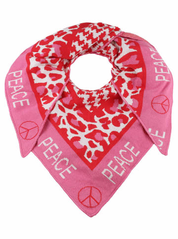 Zwillingsherz Driehoekige sjaal roze - (L)200 x (B)100 cm