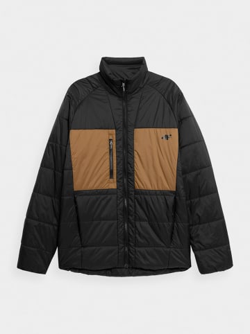 4F Pikowana kurtka trekkingowa w kolorze czarno-brązowym