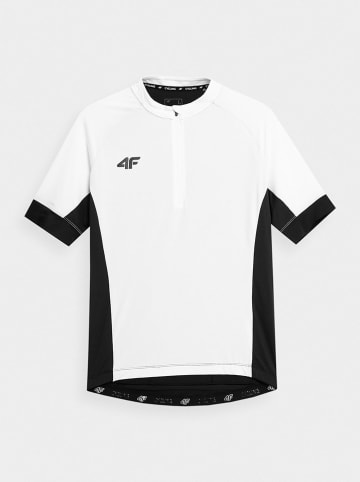 4F Koszulka sportowa w kolorze biało-czarnym