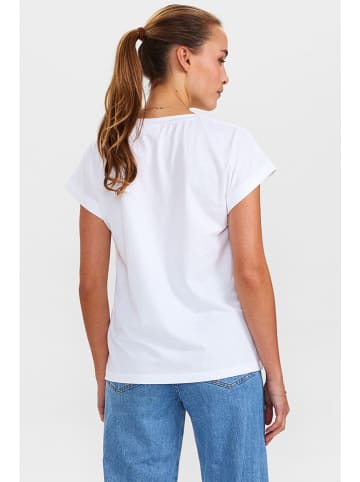 NÜMPH Koszulka "Beverly" w kolorze białym