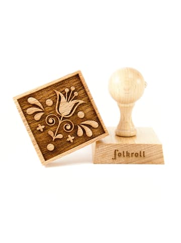 FOLKROLL Teigstempel "Tulip" in Natur