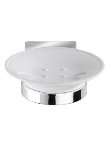 Wenko Roestvrijstalen zeephouder "Quadro" - (B)11 x (H)6,5 x (D)11,5 cm