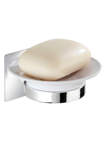 Wenko Edelstahl-Seifenablage "Quadro" - (B)11 x (H)6,5 x (T)11,5 cm