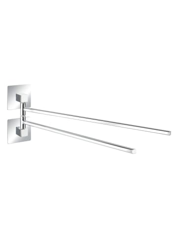 Wenko Uchwyt "Vacuum-loc" w kolorze srebrnym na ręcznik - 40 x 14,5 x 6,5cm