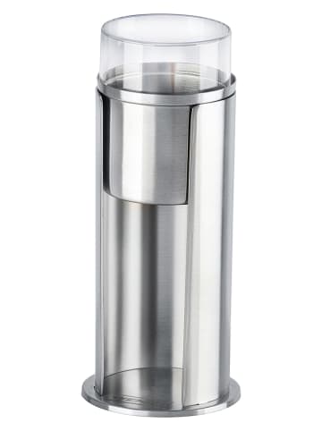 Wenko Wattenschijf- & wattenstaafjeshouder "Wattepad" zilverkleurig - (H)18 cm