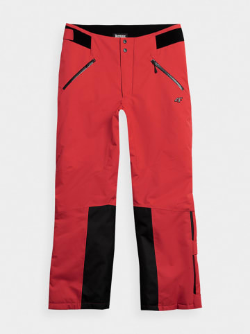 4F Spodnie narciarskie w kolorze czerwono-czarnym