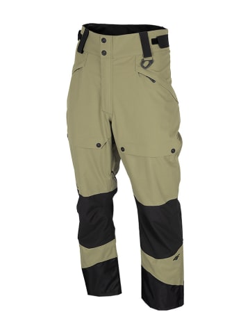 4F Spodnie snowboardowe w kolorze oliwkowo-czarnym