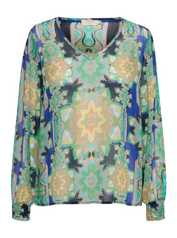 Cream Blouse groen/blauw