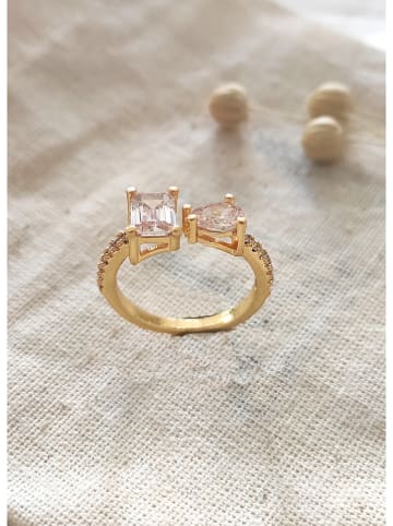 atelier MIU Vergulde ring met edelstenen