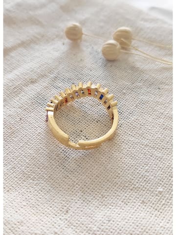 atelier MIU Vergulde ring met edelstenen
