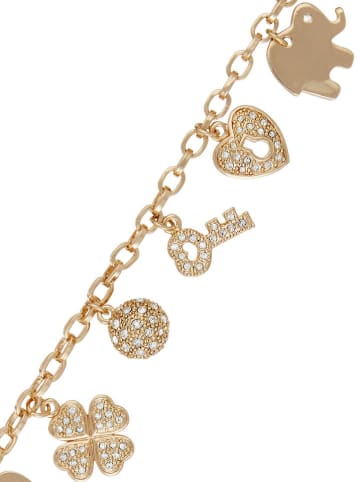 LUXURY AVENUE Vergold. Armkette mit Kristallen