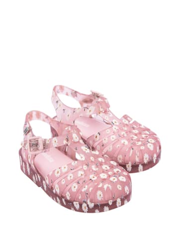 Melissa Półsandały w kolorze różowym ze wzorem