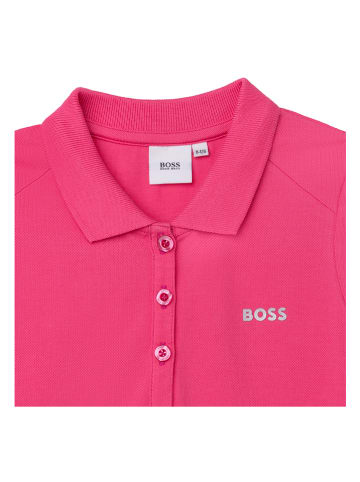 Hugo Boss Kids Sukienka w kolorze biało-różowym