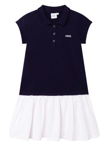 Hugo Boss Kids Sukienka w kolorze biało-granatowym