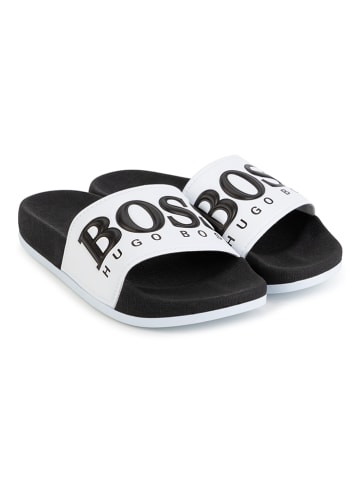 Hugo Boss Kids Slippers wit/zwart