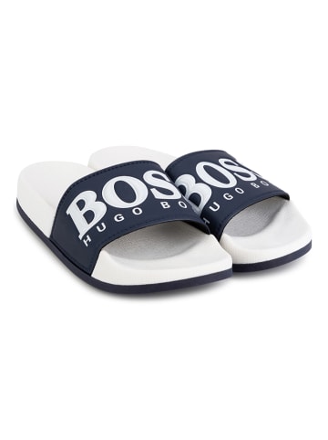 Hugo Boss Kids Slippers donkerblauw/wit