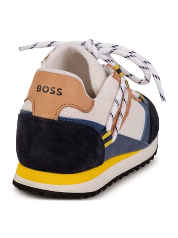 Hugo Boss Kids Sneakers in Dunkelblau/ Hellbraun