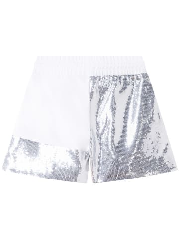 DKNY Shorts in Silber/ Weiß