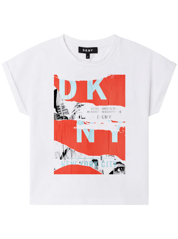 DKNY Shirt in Weiß/ Rot