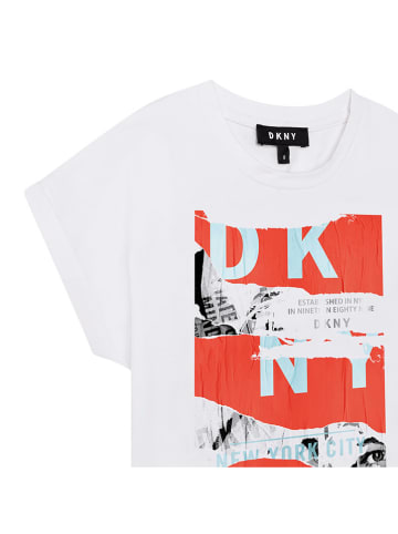 DKNY Shirt in Weiß/ Rot