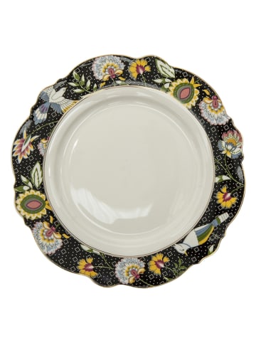 Clayre & Eef Dinerbord crème/zwart - Ø 28 cm