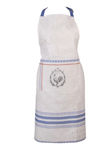 Clayre & Eef Schort crème/blauw - (L)70 x (H)85 cm