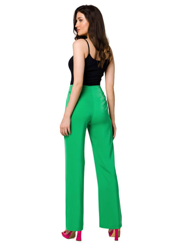 Makover Spodnie w kolorze zielonym