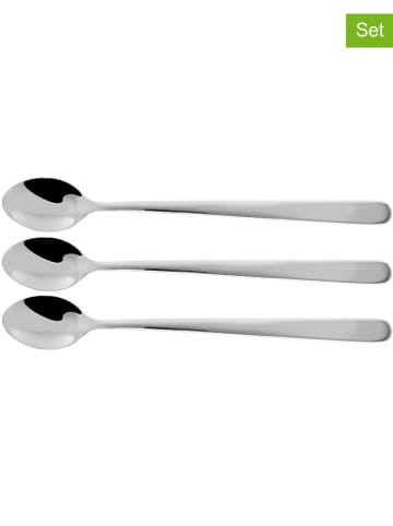Fackelmann 3er-Set: Kaffee- &Teelöffel in Silber - (L)19,5 cm