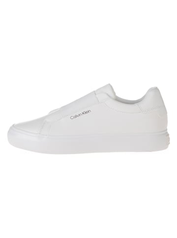 Calvin Klein Leder-Sneakers in Weiß