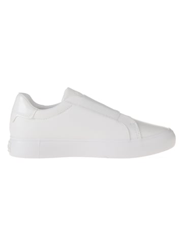 Calvin Klein Leder-Sneakers in Weiß