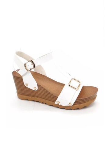 Mulanka Sleehaksandalen crème