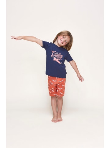 Charlie Choe Pyjama "Wild flight" in Dunkelblau/ Orange