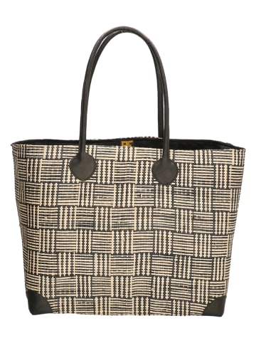 PE FLORENCE Schultertasche in Schwarz/ Beige - (B)37 x (H)35 x (T)23 cm