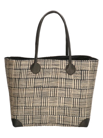 PE FLORENCE Schultertasche in Schwarz/ Beige - (B)37 x (H)35 x (T)23 cm