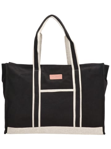 PE FLORENCE Strandtasche "Leisure" in Schwarz - (B)48 x (H)34 x (T)16 cm