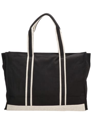 PE FLORENCE Strandtasche "Leisure" in Schwarz - (B)48 x (H)34 x (T)16 cm