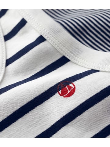 PETIT BATEAU 2er-Set: Unterhemden in Blau/ Weiß