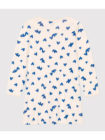 PETIT BATEAU Nachthemd in Creme/ Blau