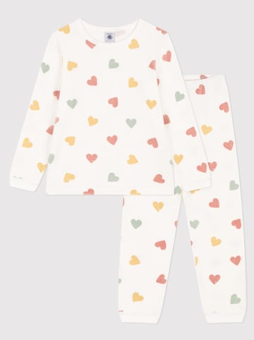 PETIT BATEAU Pyjama wit/meerkleurig