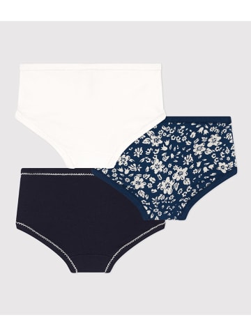 PETIT BATEAU 3-delige set: hipsters zwart/donkerblauw/wit