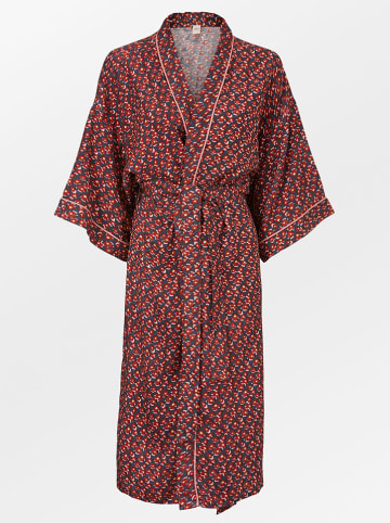 Becksöndergaard Kimono "Amapola Liberte" w kolorze bordowym ze wzorem