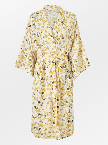 Becksöndergaard Kimono "Eloisa liberte" w kolorze żółtym ze wzorem