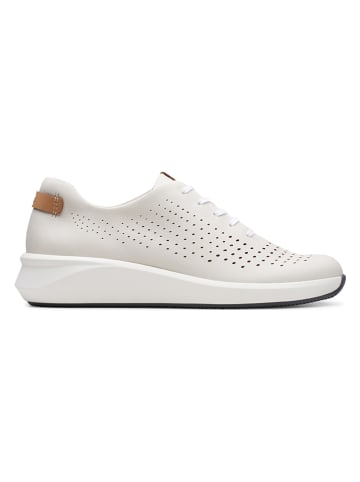 Clarks Leder-Sneakers in Weiß